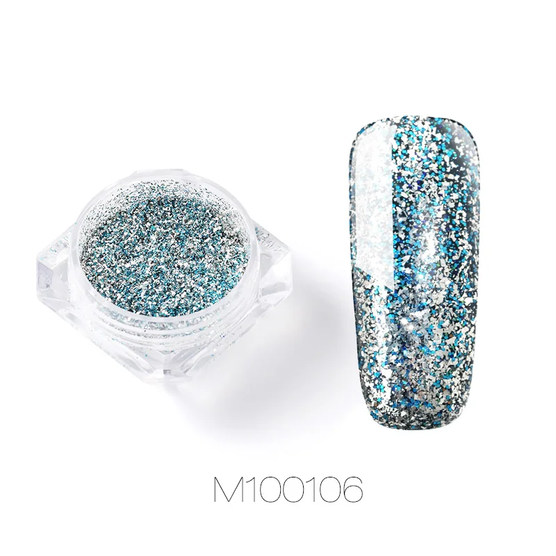 M100106 ROSALIND ногтей Блеск Искусство пигмент порошок гель лак зеркало Маникюр Блестки для ногтей УФ хром голографические украшения ногтей - Цвет: M100106