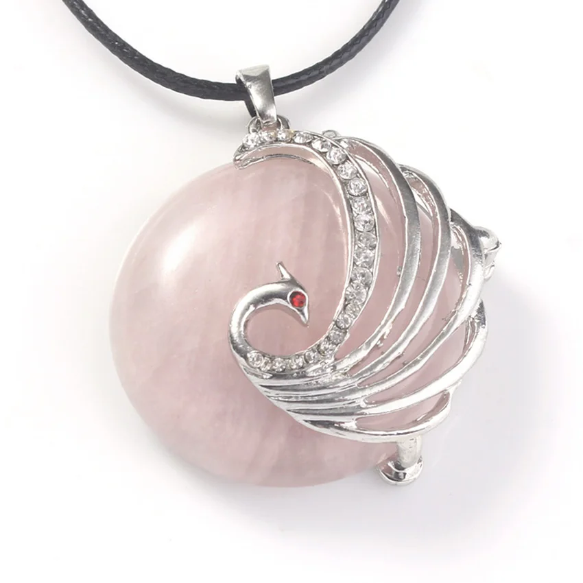 Посеребренные Тапочки Форма зеленая бирюза камень кулон Вишня Кварц