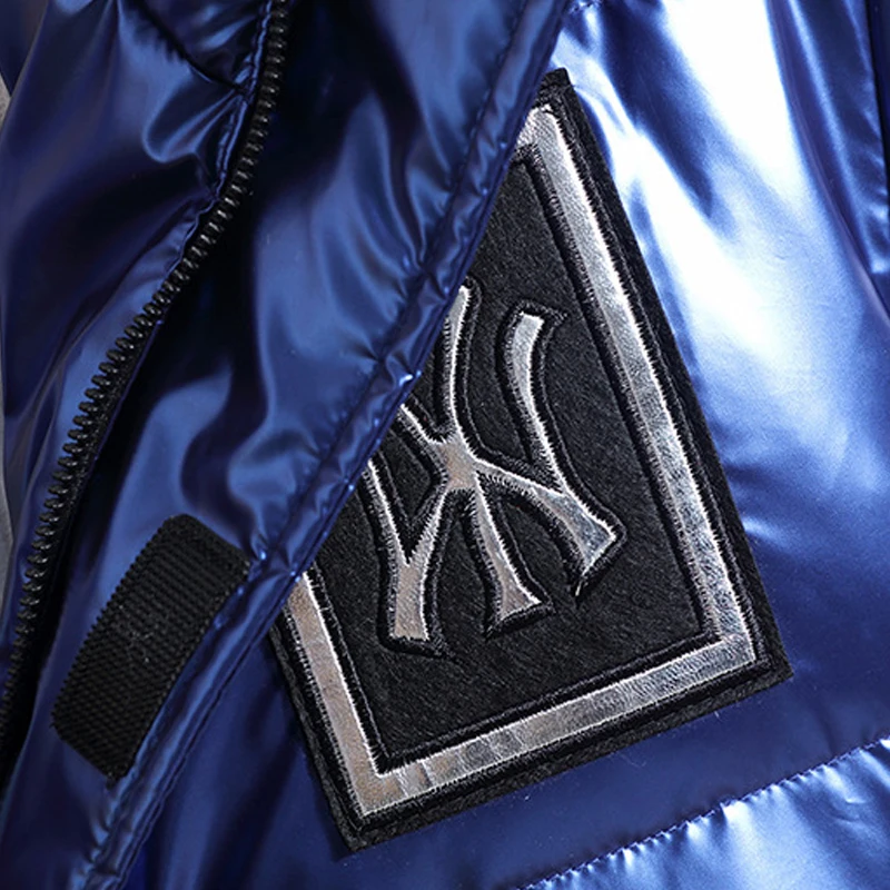

2021 new down jacket men's short style trendy brand shiny Korean hooded trend time thickening couple jacket winter