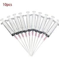 10pcs 10ml ink tool accessories tool syringe pump ink ink pumping air long needle plastic disposable injector