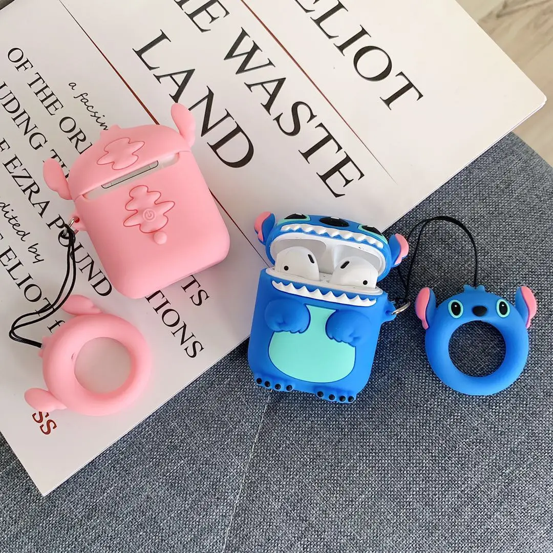 Для AirPods 2 Чехол с милым рисунком Микки из мультфильма беспроводной Bluetooth чехол для наушников для iPhone наушники Air Pods 1 Зарядная Коробка Чехол