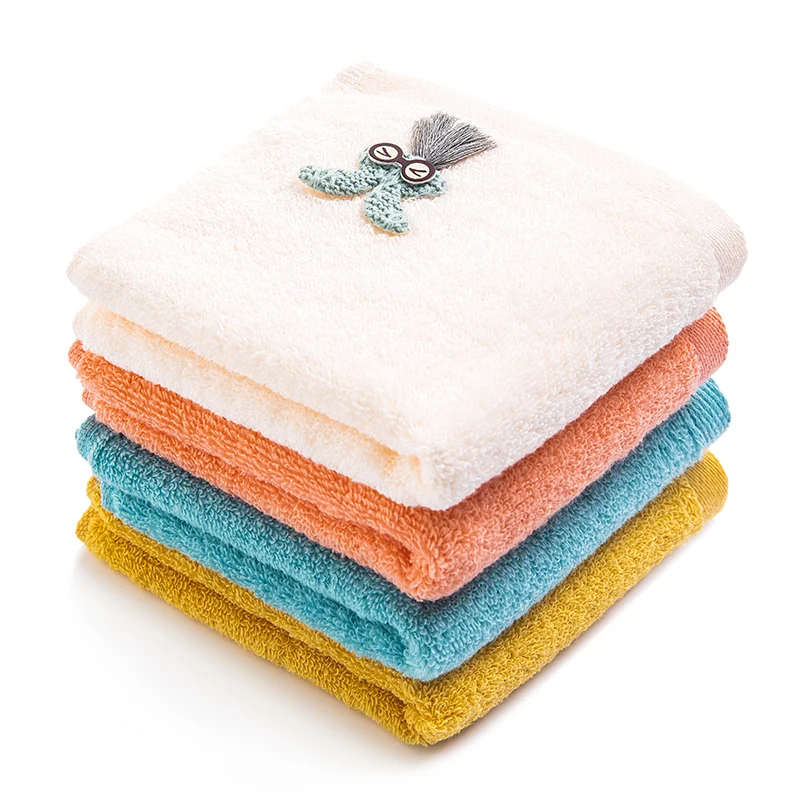 

Pure Cotton Child Face Towel Cute Cartoon Little Towels Comfortable Highly Absorbent Elasticity Bathroom Bath