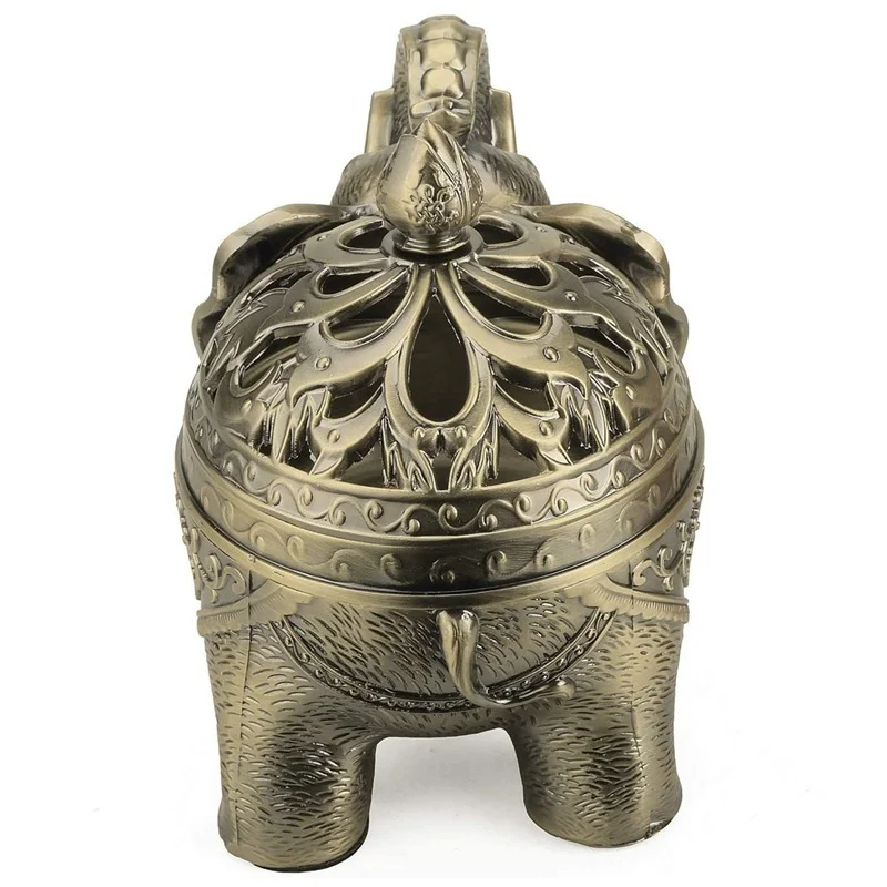 

Incense Holder Stand Elephant Cone Coil Incense Burner Dining Room Porch Ornaments Incense Holder with Lid Decorations for Home