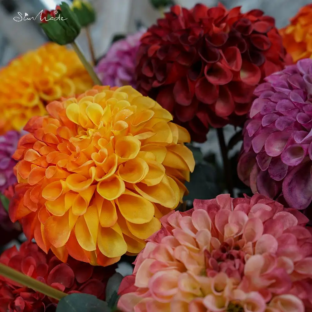 SunMade новинка высококачественные далии большие хризантемы осенние украшения