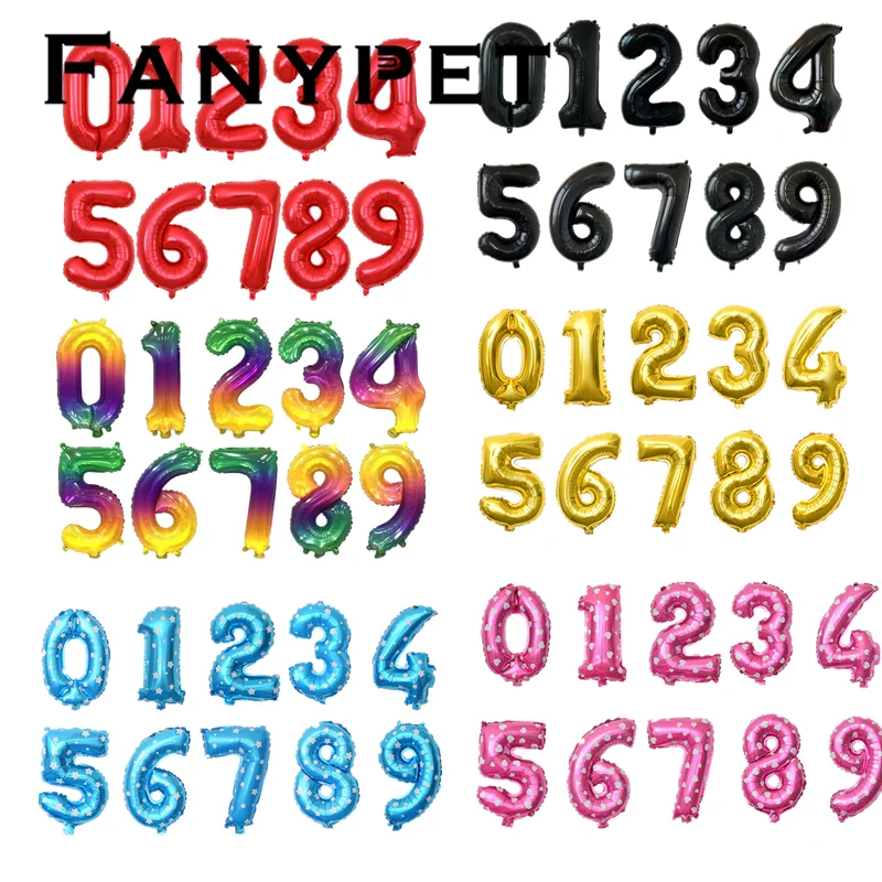 Lote de 50 globos de aluminio de 16 pulgadas, globos digitales de oro rosa y plata para fiesta de cumplea&ntilde;os, decoraci&oacute;n de boda, suministros para baby shower, venta al por mayor-0