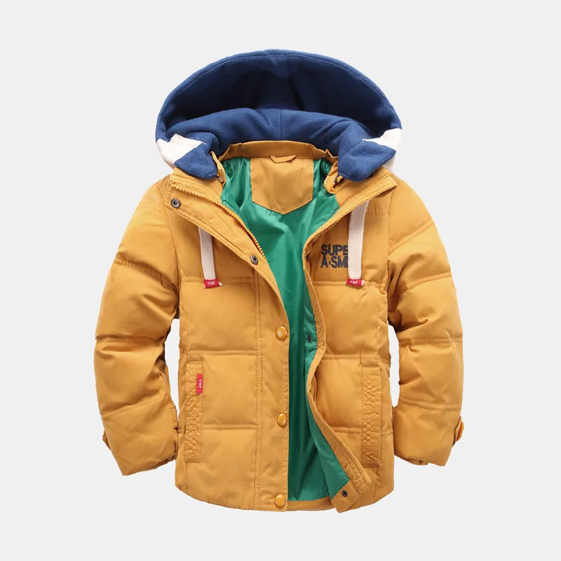 4 цвета теплая Модная Повседневная однотонная зимняя куртка Детская короткая