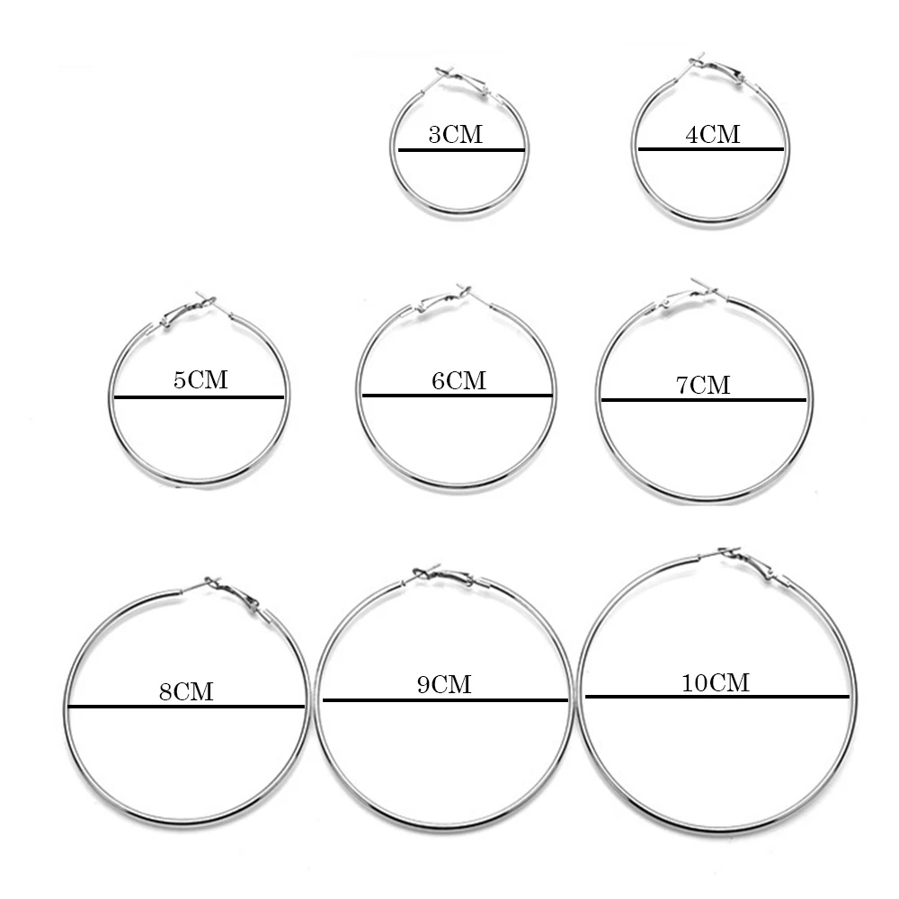 Серьги-кольца из нержавеющей стали