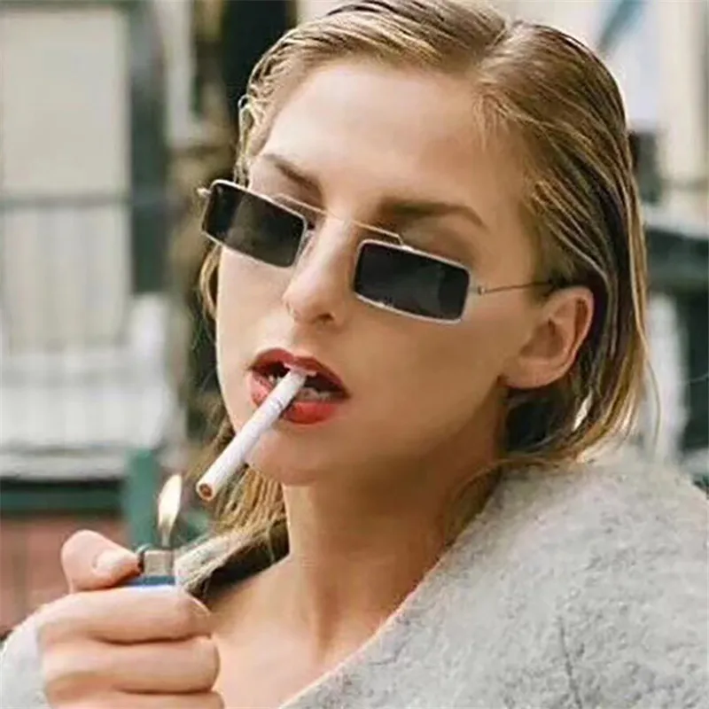 Женские прямоугольные солнцезащитные очки в стиле ретро брендовые дизайнерские