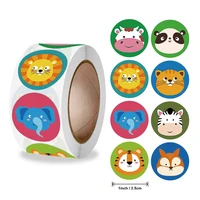 stickers 500 pcsroll teacher rewards and encourages children toys cute animal stickers sealing stickers