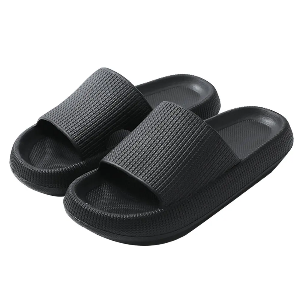 

Thick Platform Bathroom Slippers Women Fashion Soft Sole EVA Indoor Slides Woman Sandals 2021 Summer Non-slip Beach Flip Flops