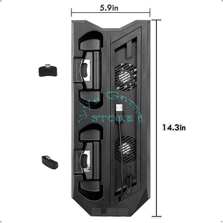 Вертикальная охлаждающая подставка для консоли PS4 Slim зарядная станция PS 4 с 3