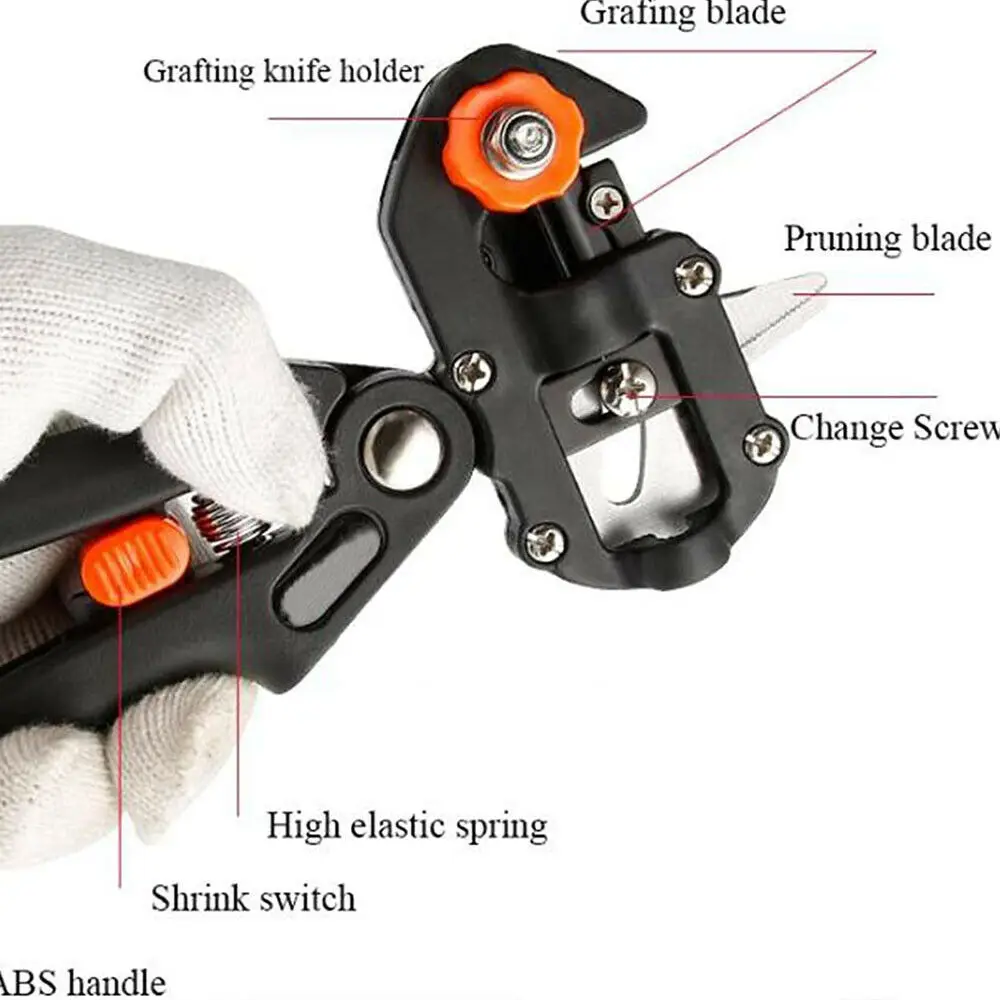 Grafting Pruner Scissor Garden Tools Multi-Function Knife Fruit Tree Vaccination Bud Cutter 3 Styple Blade enxertia | Инструменты