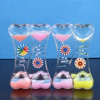 creative slide plastic oil drop ornaments pudding milk color liquid hourglass oil spill gift toy hourglass timer sand clock