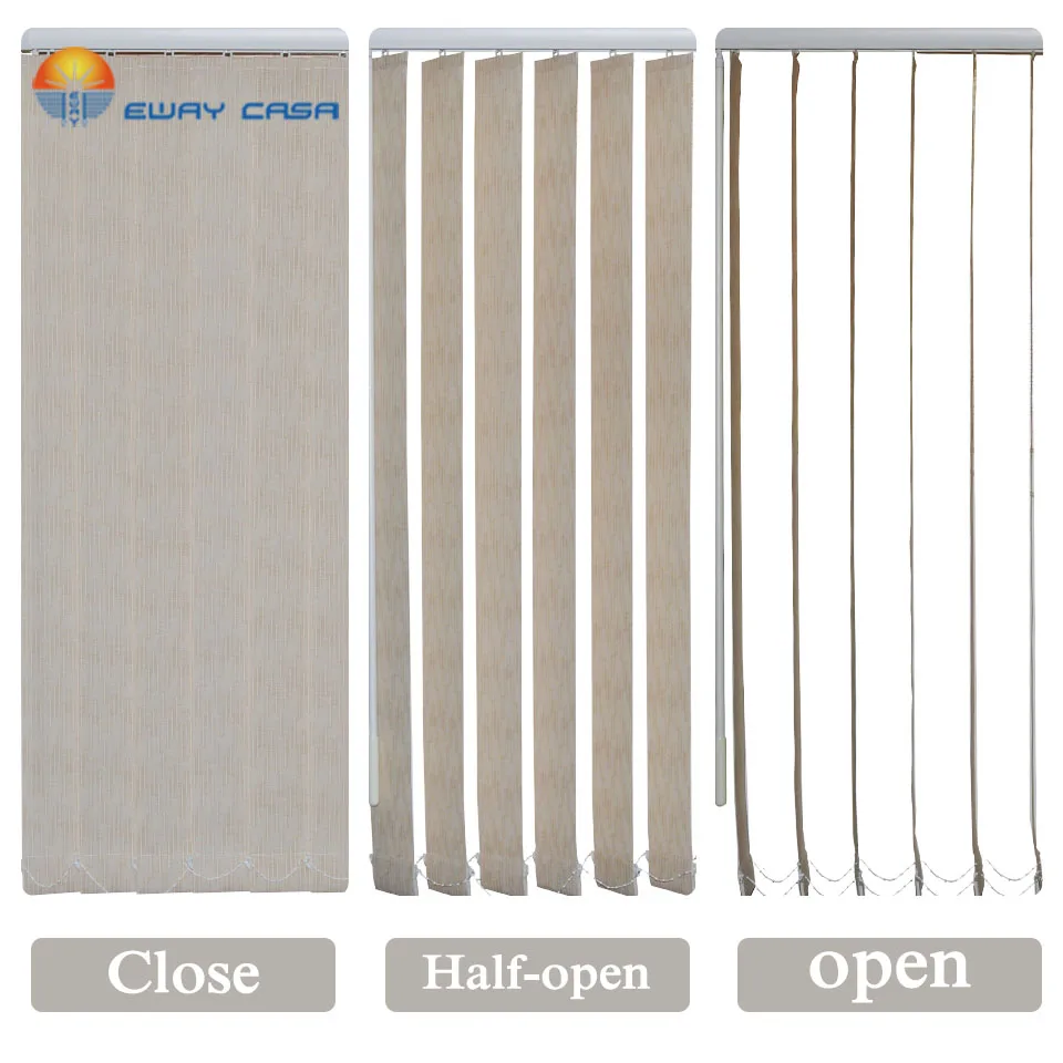 Вертикальные жалюзи из полупрозрачной ткани по индивидуальному заказу