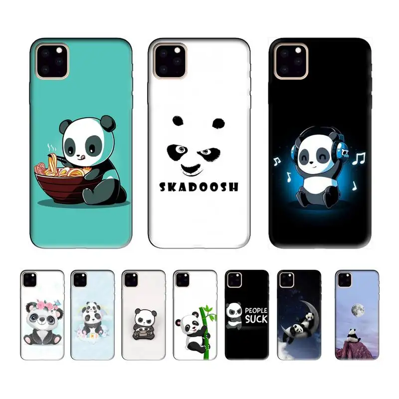 

For Iphone 11 Case Accessories Cute Panda Cartoon Coque Funda Carcasa Etui Capas for Iphone 11 12 Pro XS Max Cases Kawaii Cover
