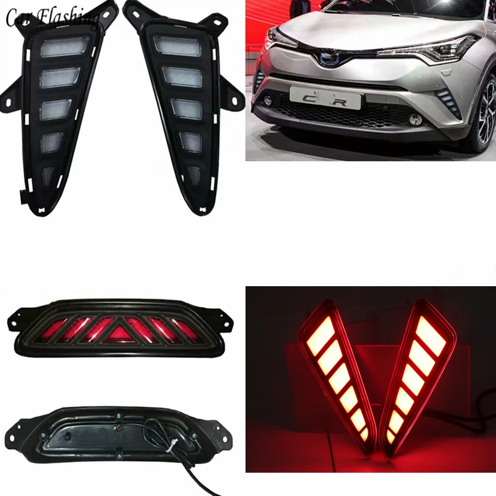 1 комплект для TOYOTA C HR ЧР 2016 2017 2018 2019 Автомобильный светодиодный передний