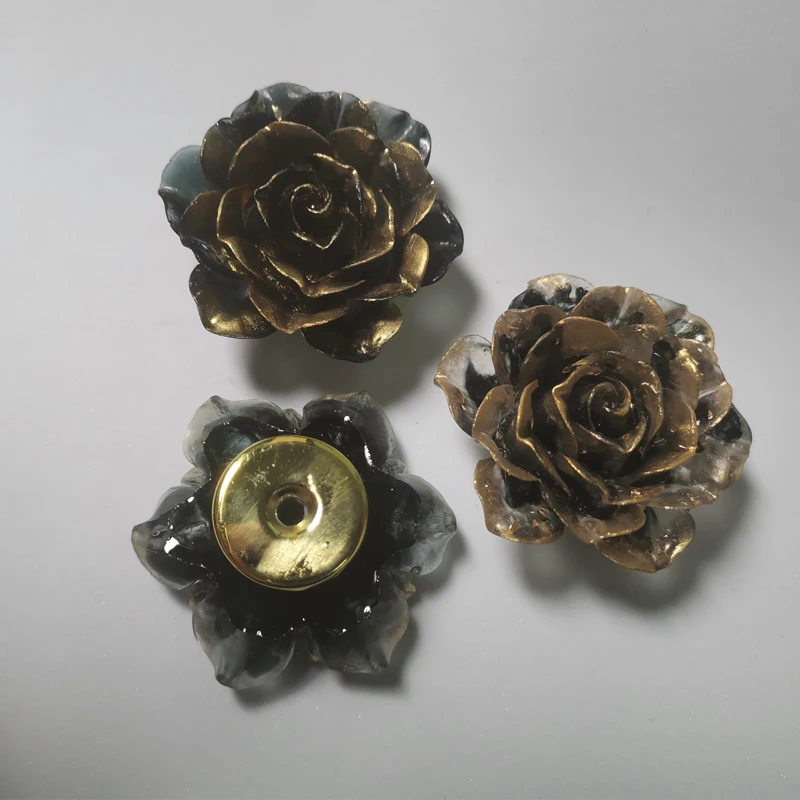 Средиземноморская черная ручка Современная Садовая с розой американский шкаф