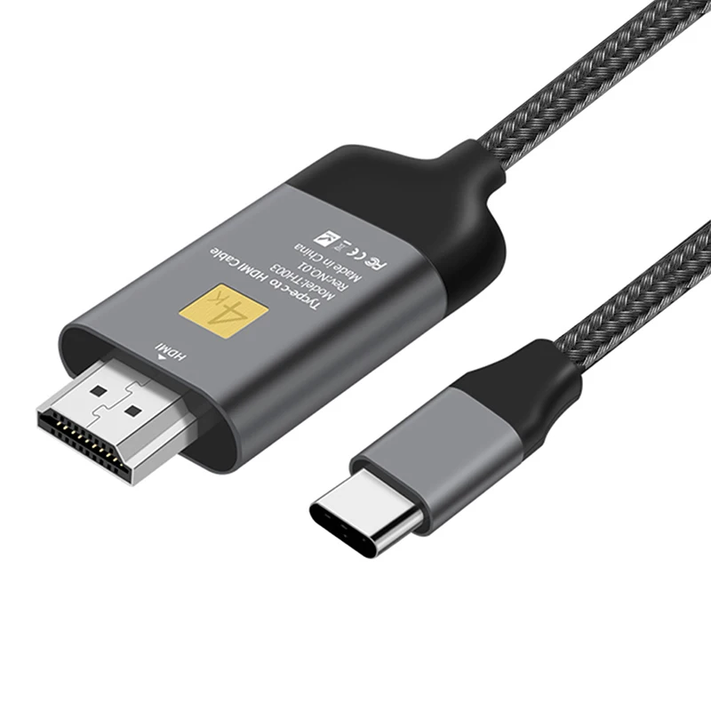 Type-C к HDMI HDTV Кабель Адаптера 4K 60Hz портативный для Мобильный телефон Ноутбук