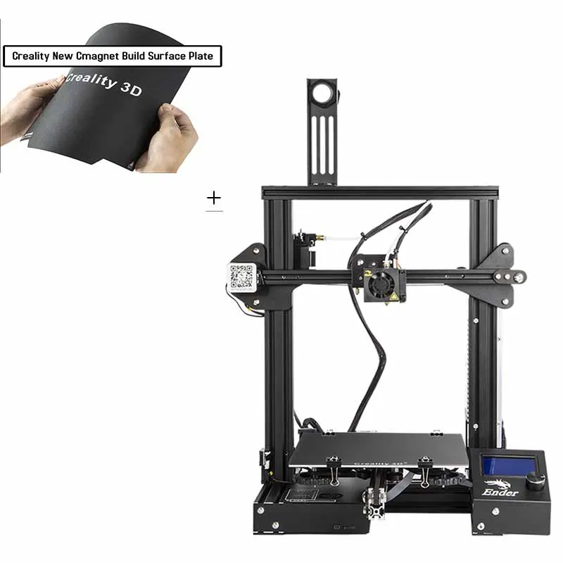 Ender-3 3D Pinter DIY KIT стекло/Съемная кровать большой выбор размер печати Ender 3 сохранение мощности v-слот Prusa i3 Creality 3D - Цвет: Add Magnetic Plate