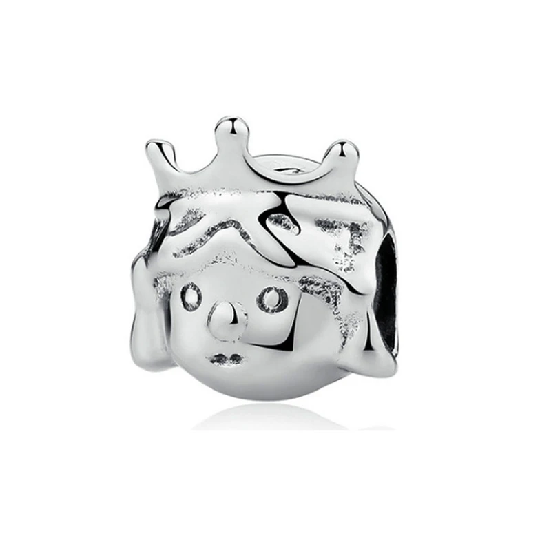 

QANDOCCI Authentic 925 Sterling Silver Disn Donald Daisy Duck Portrait Princess Prince Charm Bead for European Charm Bracelet
