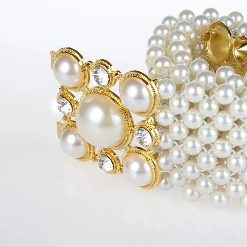 58 мм широкий женский перламутровый эластичный пояс-цепочка пояс для талии