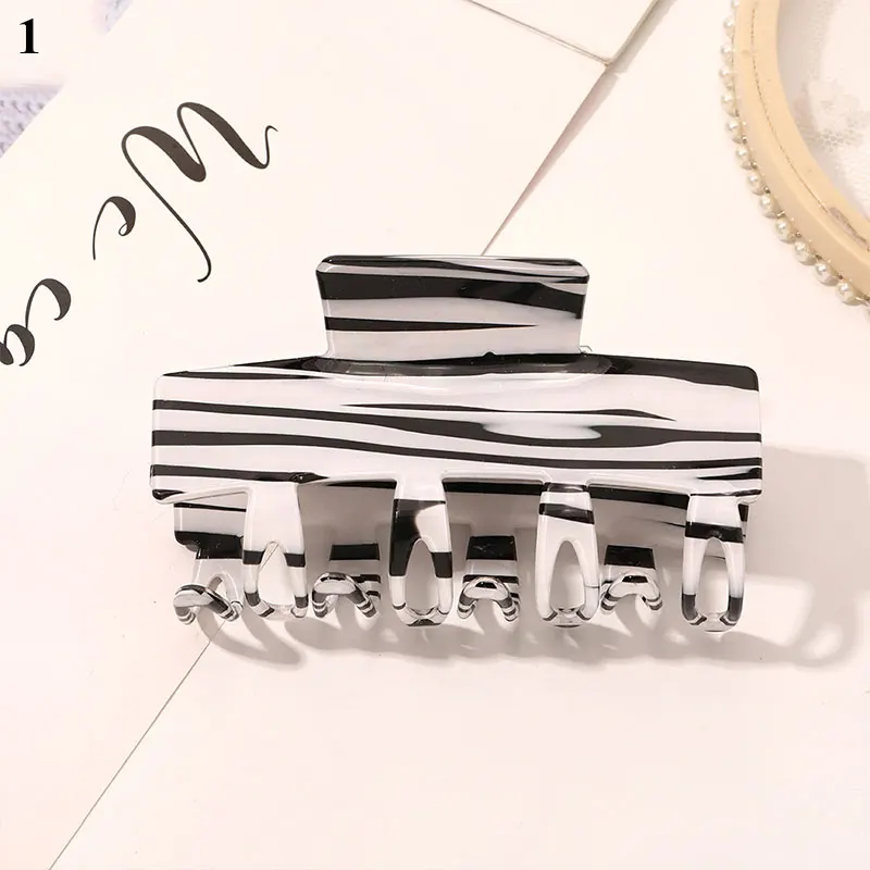 

Fashion Retro Color Hair Claws Korean Version Geometric Hair Clips Durable Acetate Hair Accessories Beautiful Headwear Hot Sale