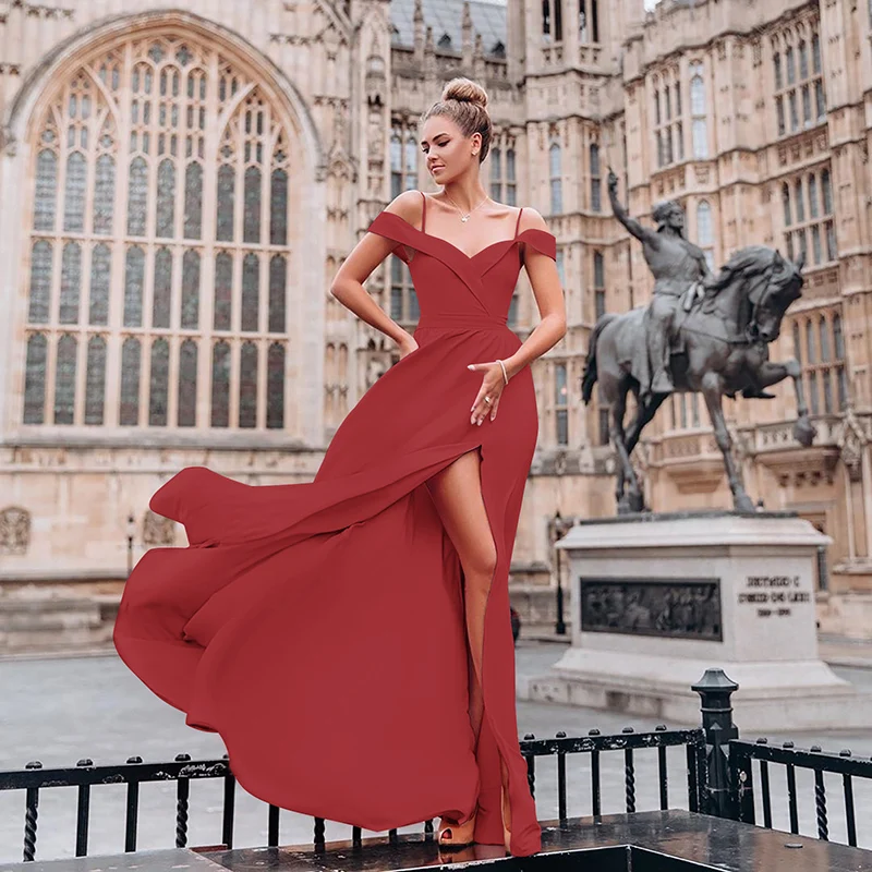 Женское Элегантное Длинное Платье с вышивкой для свадебной вечеринки модное