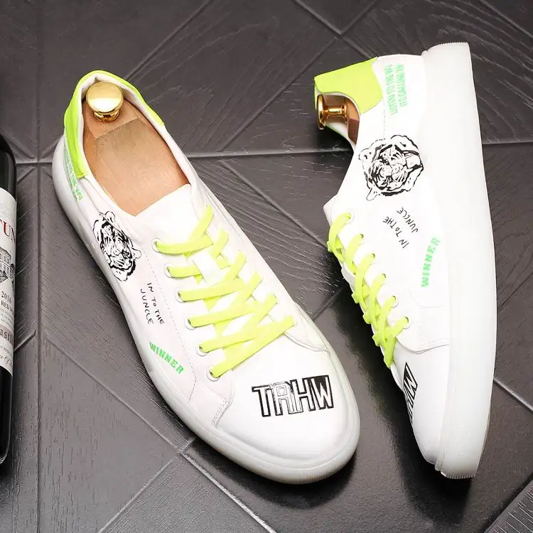 

Designer Fashion Men Orange Casual Comfort Shoes Lace Up Mesh Breathable Trending Man Leisure Shoes Print Letter 38-43