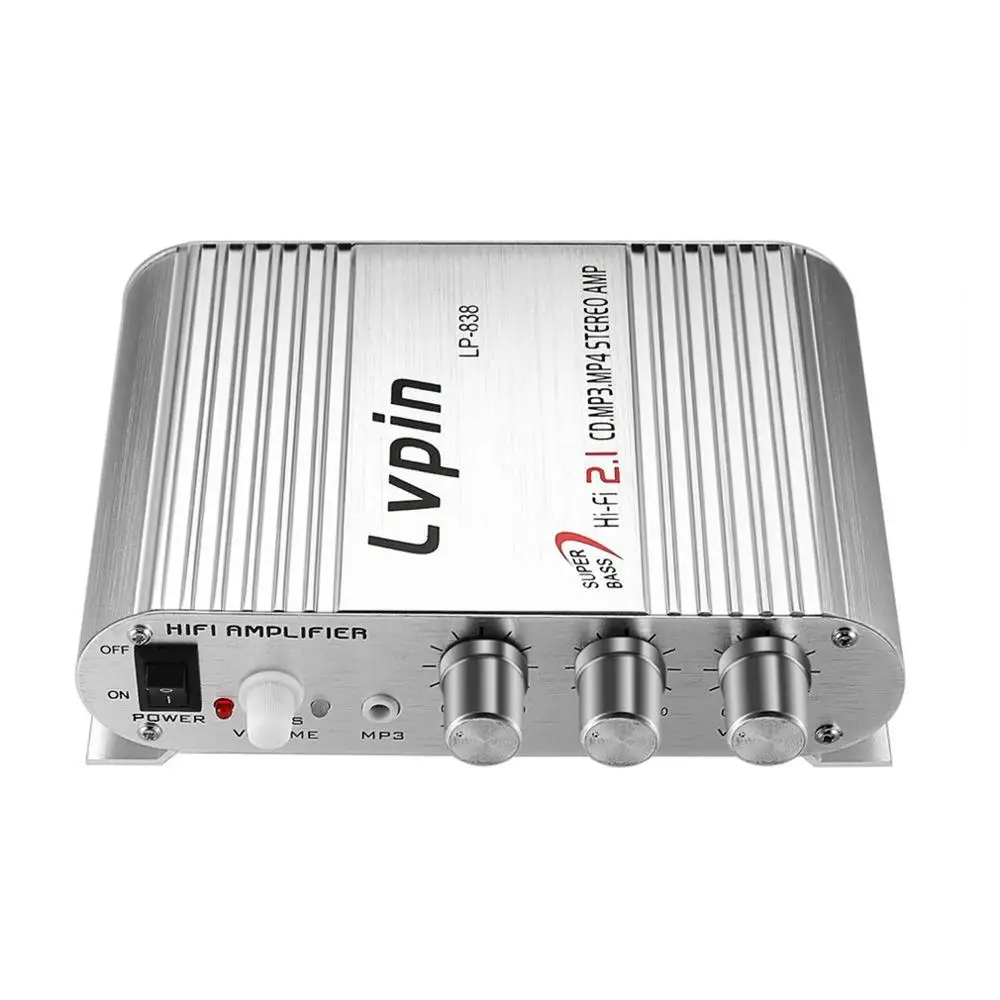 Lepy LP 838 усилитель мощности для автомобиля Hi Fi 2 1 MP3 радио аудио стерео басовый