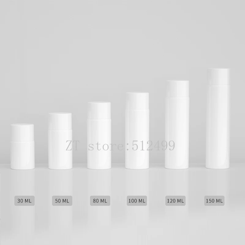 

30ml50ml80ml100ml120ml150ml 20pcs White Empty PP Cosmetic Airless Bottle,DIY Foundation Vacuum Bottle, Portable Lotion Container