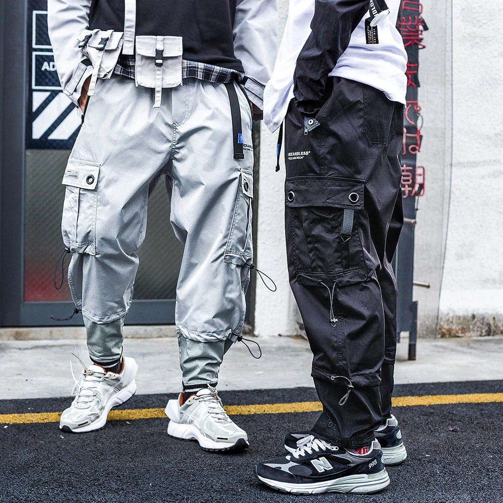 Шаровары Хип хоп повседневные брюки карго Мужская Уличная хипстерская одежда по