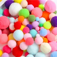 mixed soft round shaped pompom balls fluffy pom pom furball handmade for diy crafts home decor sewing supplies 81015202530m