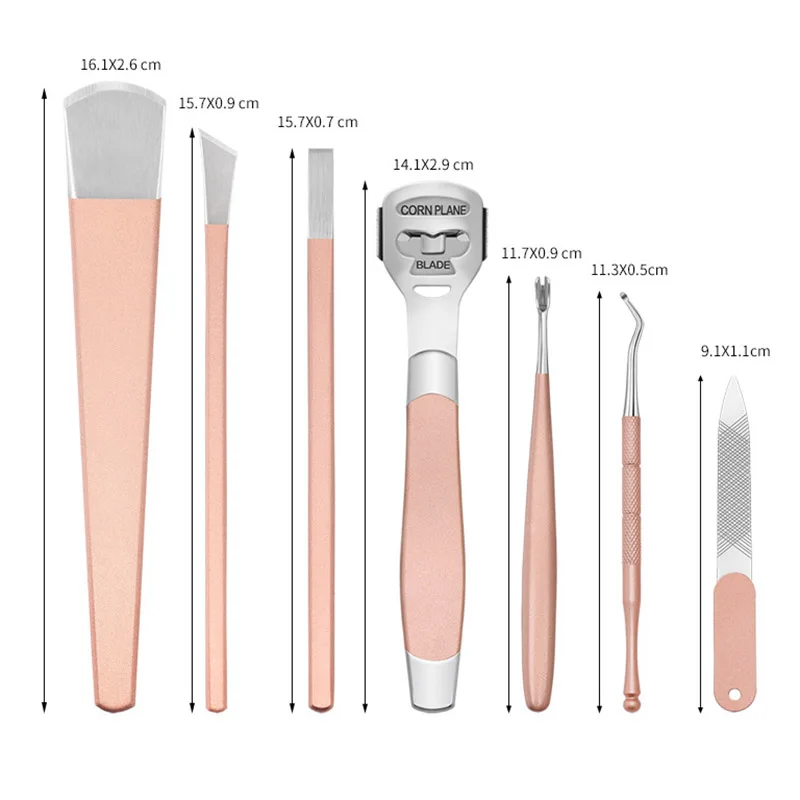 

Manicure Nail Clippers Set Stainless Steel Pedicure Knife Kit 11-pieces Set Exfoliating Callus Nail Cutters for Gift
