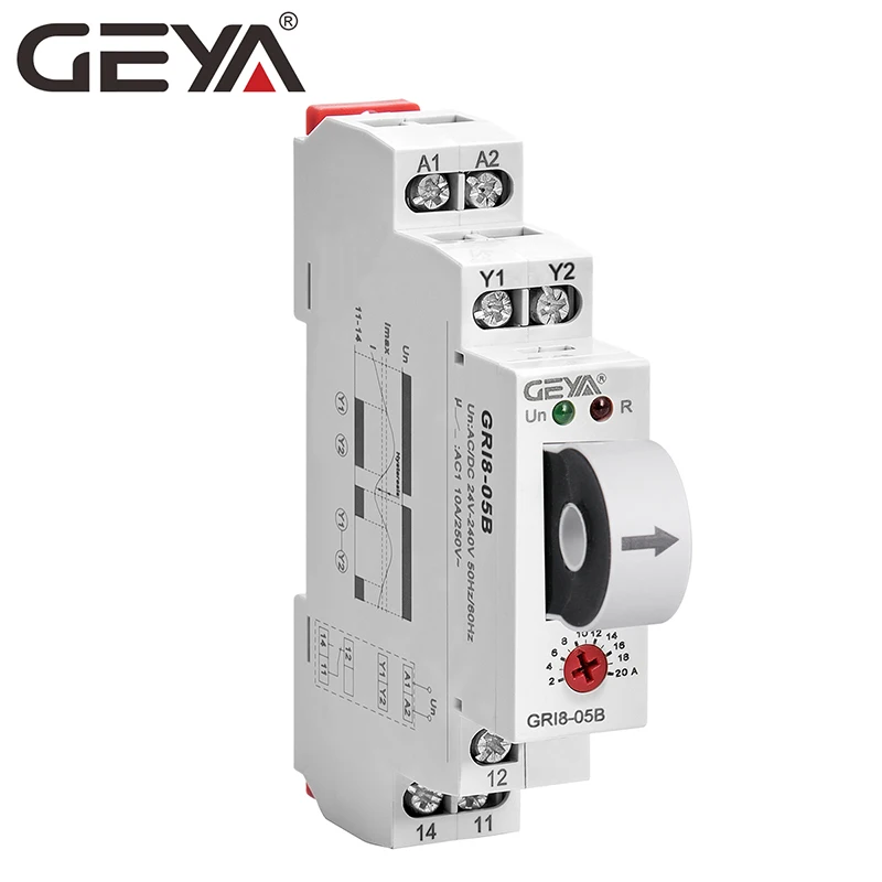 Новый GEYA GRI8 05 переменного или постоянного тока реле контроля проходной 2A 20A AC24V 240V