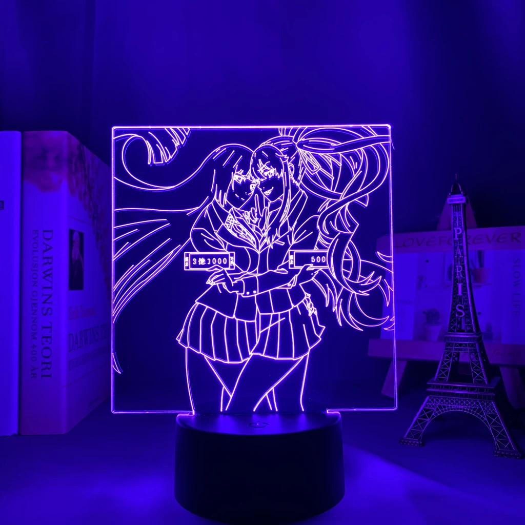 

Led Night Light Lamp Anime Kakegurui Compulsive Gambler for Bedroom Decor Nightlight Birthday Gift 3d Light Kakegurui