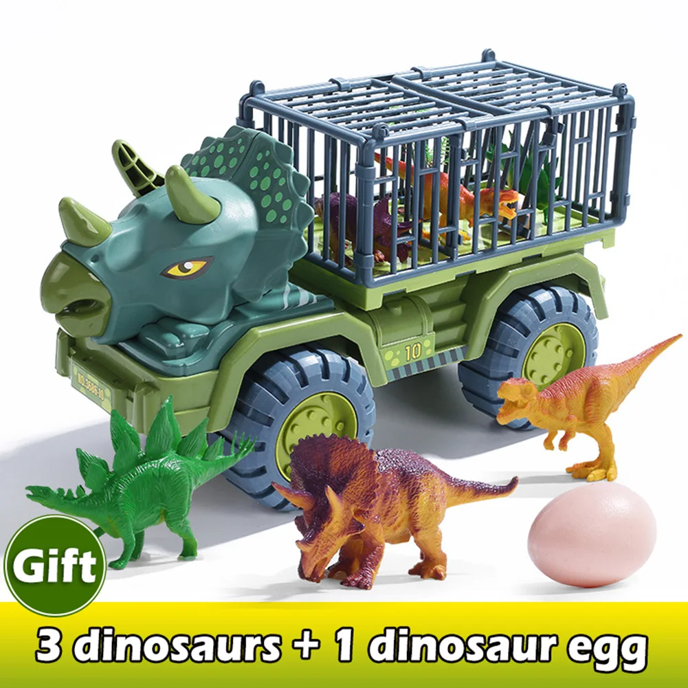 

Tyrannosaurus Car Toy Dinosaurs Transport Car Carrier Truck Toy Pull Back Vehicle Toy with Dinosaur Gift for Boys Birthday