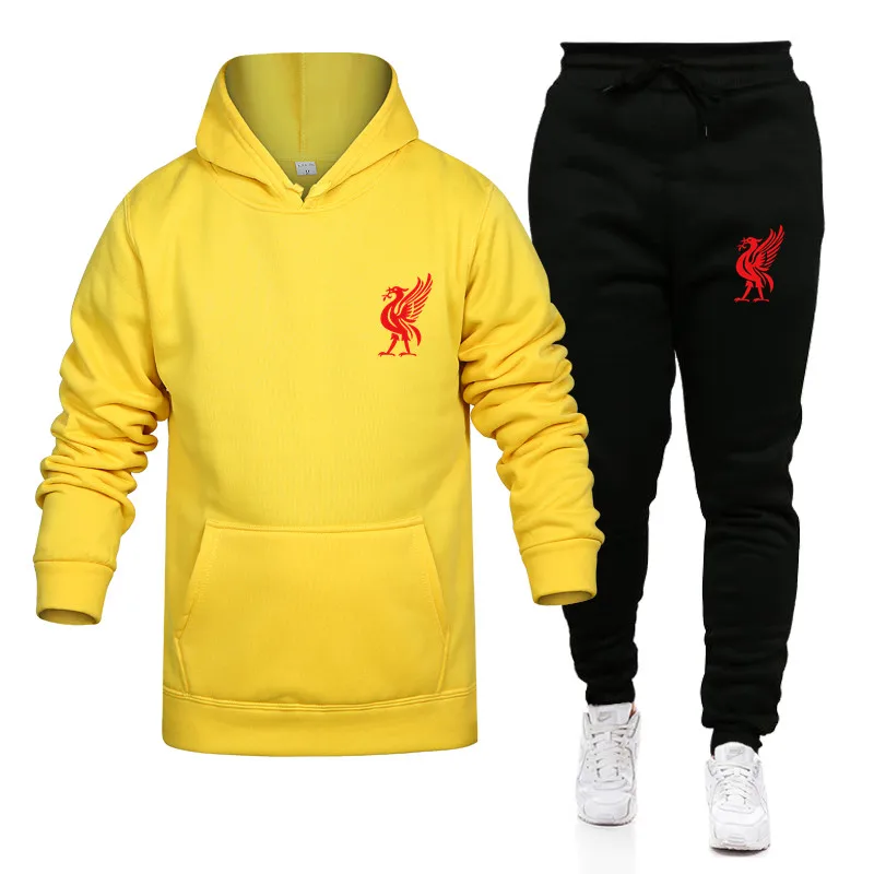 

Men's Harajuku Spring Men's Sets Fashion Hoodie+Pants Two Pieces Casual Men's Clothing Male Sportswear Quick Dry Sweatshirt Sui