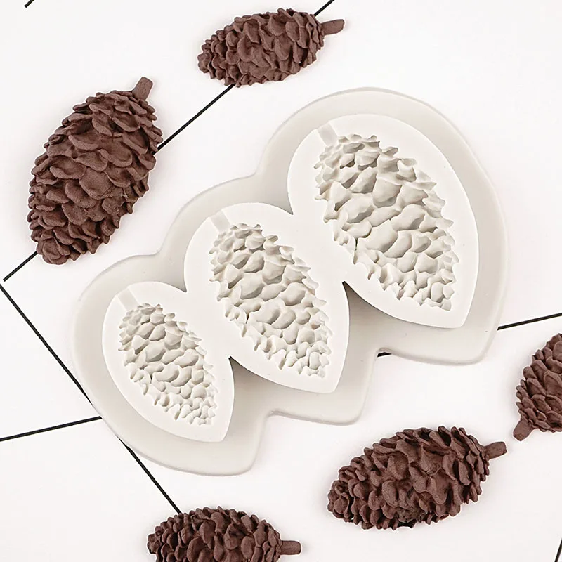 

1 Piece Pine Cones Shape Sugarcraft Silicone Molds Fondant Mold Cake Lace Decorating Tools Chocolate Pinecone Accessories P179