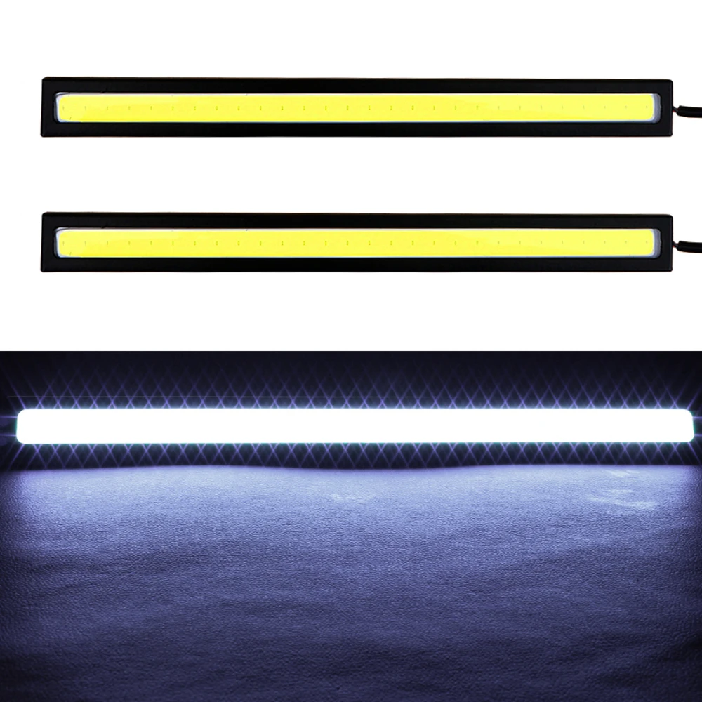 

2pcs 17cm Universal Daytime Running Light Car COB DRL LED Strip Light External Lights Auto Waterproof Car Styling Led DRL Lamp