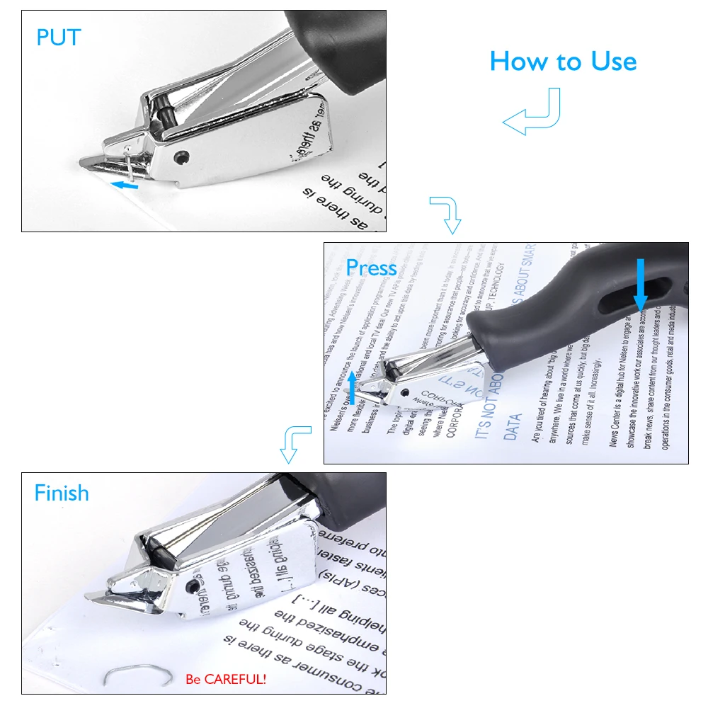 Сверхмощный штапельный инструмент для удаления профессиональных 200 листов