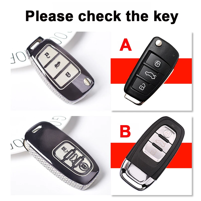 Резиновый чехол из ТПУ для Audi A1 A3 A5 A4 B7 B6 B8 A6 C5 C6 C7 Q3 Q5 Q7 R8 A4L TT RS5 RS6 S6 S7 S8 | Автомобили и
