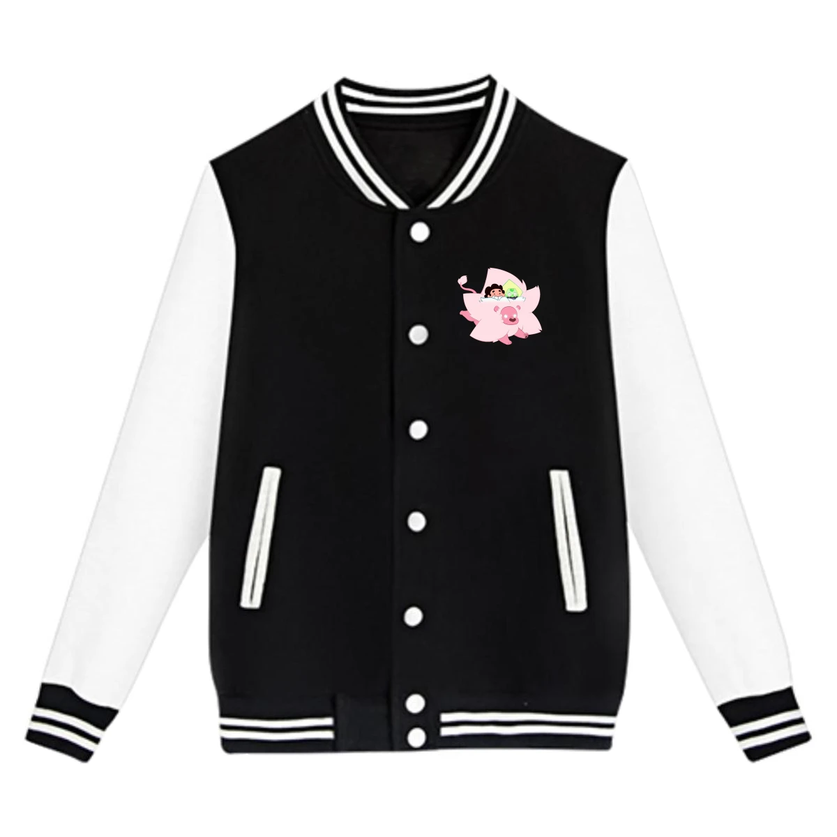 

Steven Universe Anime Teen Fashion Casual Sport Loose Baseball Uniform Jacket Street Hip Hop Jackets for Kids Boys Girls
