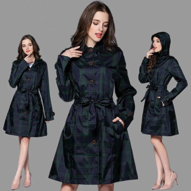 Ladies Waterproof Rainwear Raincoat Women Long Black Adult Ponchos Jackets Female Chubasqueros Impermeables Mujer 6A55 | Дом и сад