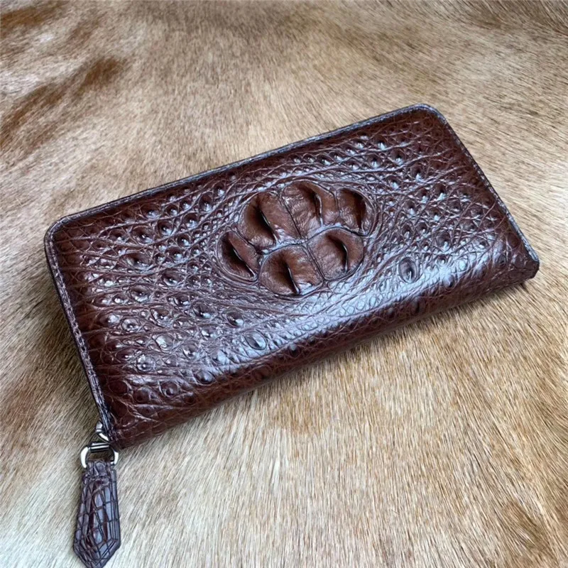 Высококачественная Мужская большая коричневая сумка для карт из натуральной