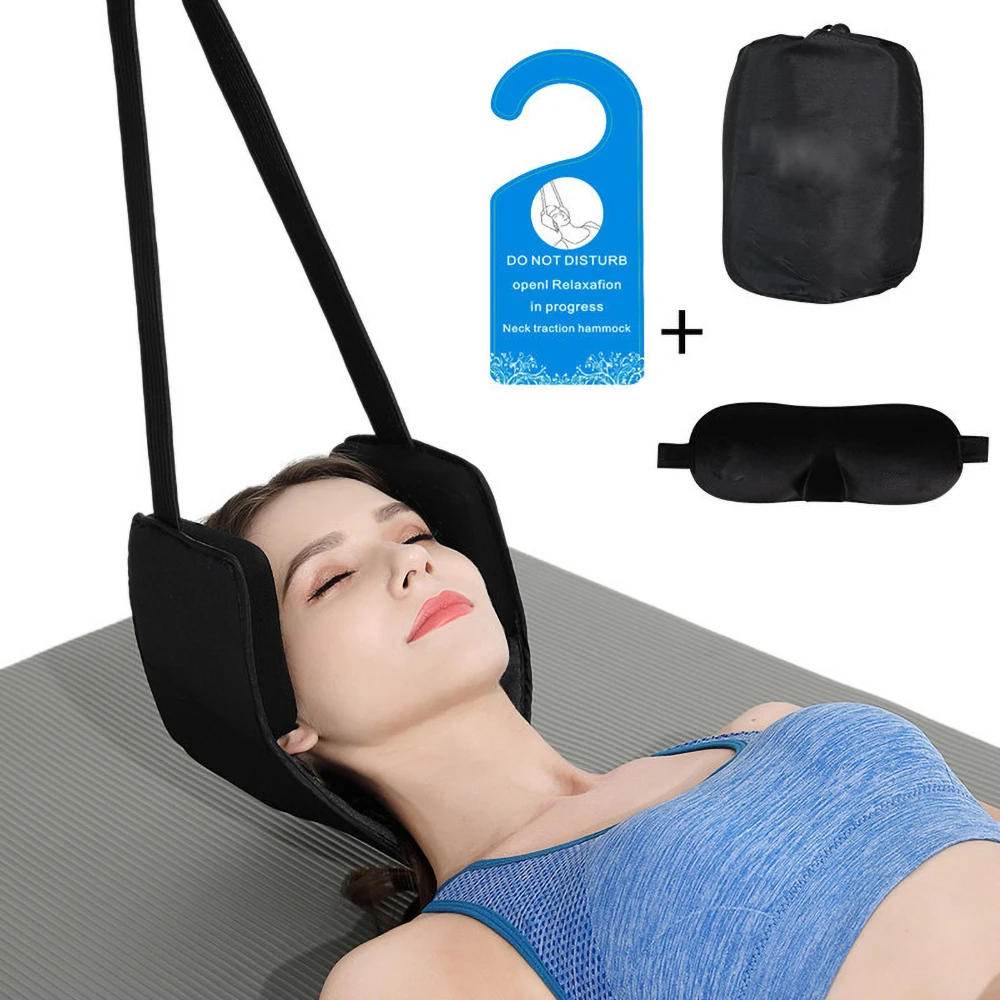 Hammock For Neck Stretcher Traction Massager Cervical Back Tools Comfortable Posture Pain Relief Relaxation With Free Eye Mask
