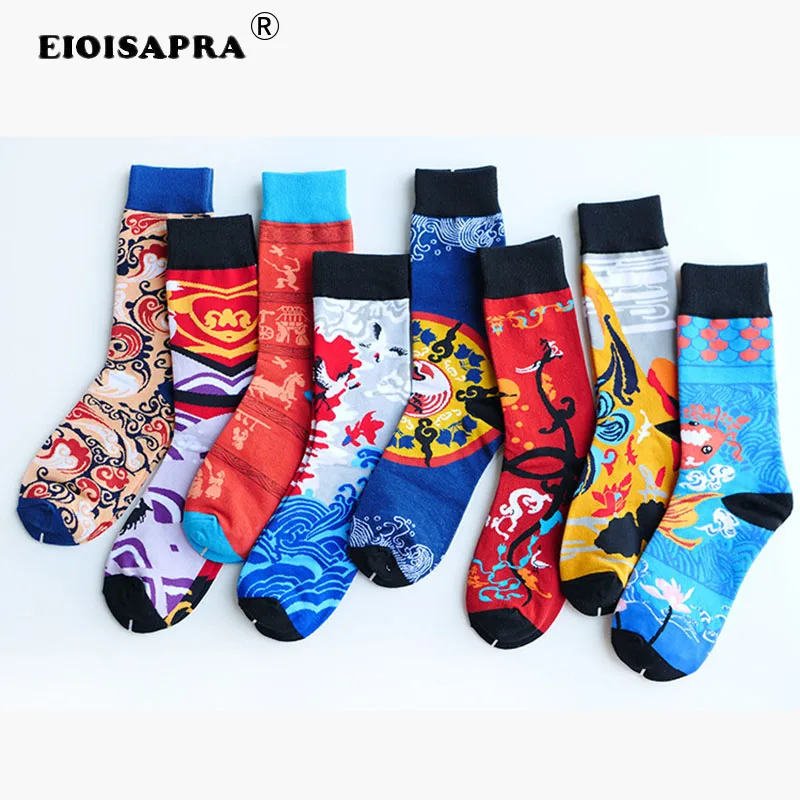 Новинка креативные парные носки в китайском стиле модные уличные трендовые хип