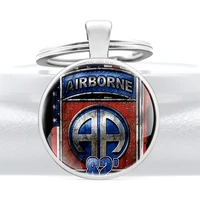 82nd airborne the eighty second airborne division of the u s army glass dome keychains men women keyring jewelry decorate