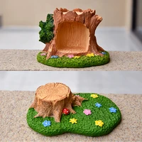 tomy pokemon action figure tree hole grass desktop surrounding model pokemon ornament diy forest scene