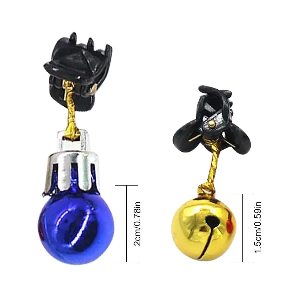 12 шт. круглые колбы Рождественское украшение для бороды усы волос 4 колокольчики 2