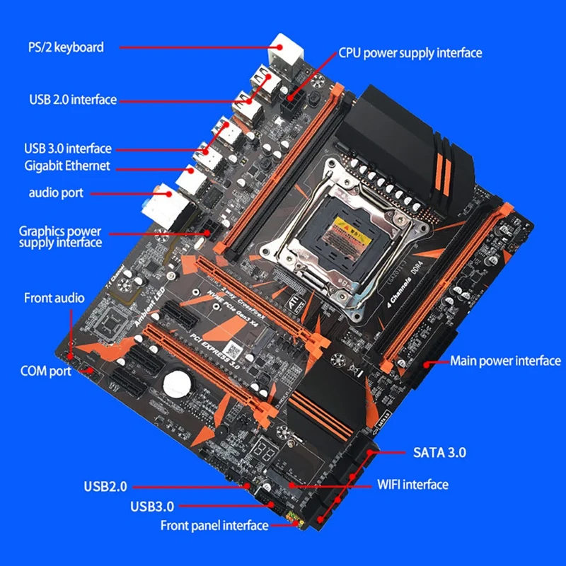 Комплект материнской платы X99 LGA2011-3 CPU 4XDDR4 REG ECC RAM USB3.0 SATA3.0 PCI-E 3 0 материнская плата с
